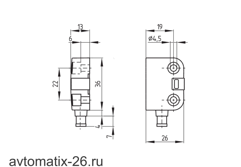 Магнитный датчик безопасности Schmersal BNS260-02ZG-ST-L