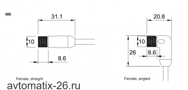 Разъем с кабелем Carlo Gavazzi CON54NFS1MS2