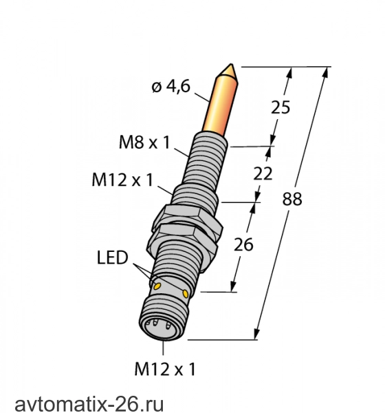 Магнитный датчик TURCK NIMFE-EM12/4.6L88-UN6X-H1141/S1182