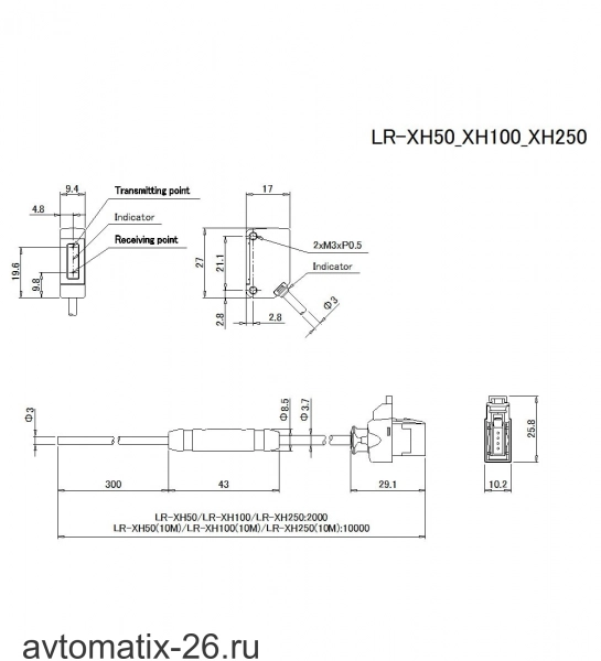 Лазерный датчик смещения KEYENCE LR-XH50