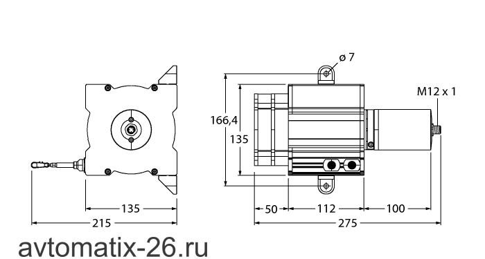 Тросиковый энкодер TURCK DW15000-135-PA-H1441