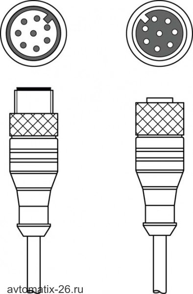 Соединительный кабель Leuze Electronic KDS S-M12-8A-M12-8A-P1-100
