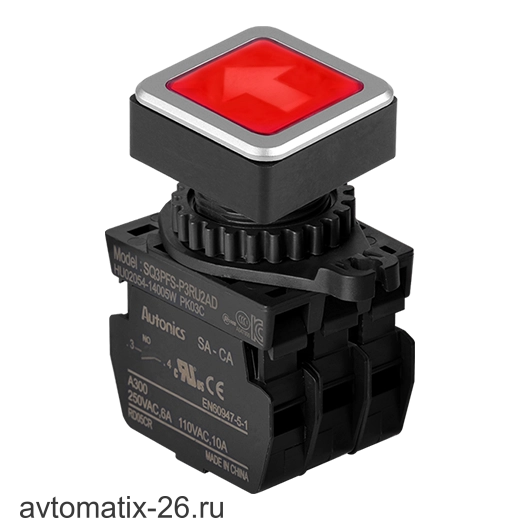 Кнопочный выключатель Autonics SQ3PFS-P3RU2ALM
