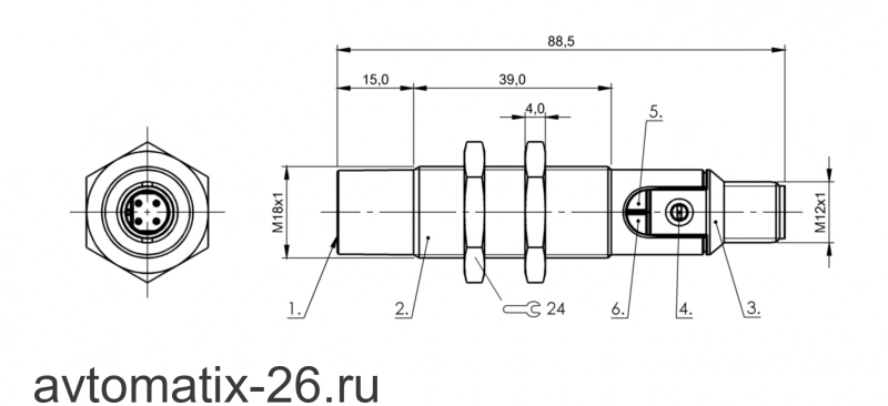 Емкостной датчик уровня Balluff BCS M18BBG2-NOC15H-S04K