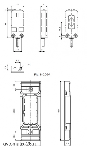 Емкостный датчик Carlo Gavazzi CD34CNFLFNOP2
