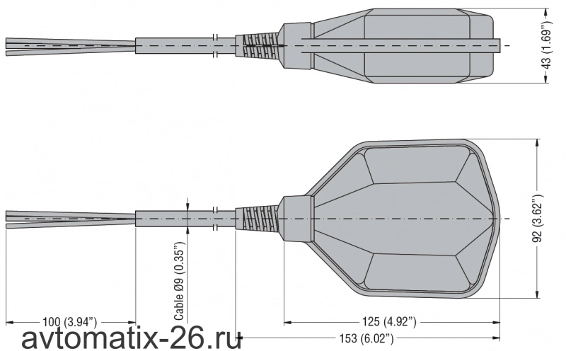 Поплавковый датчик уровня Lovato Electric LVFSA1D15