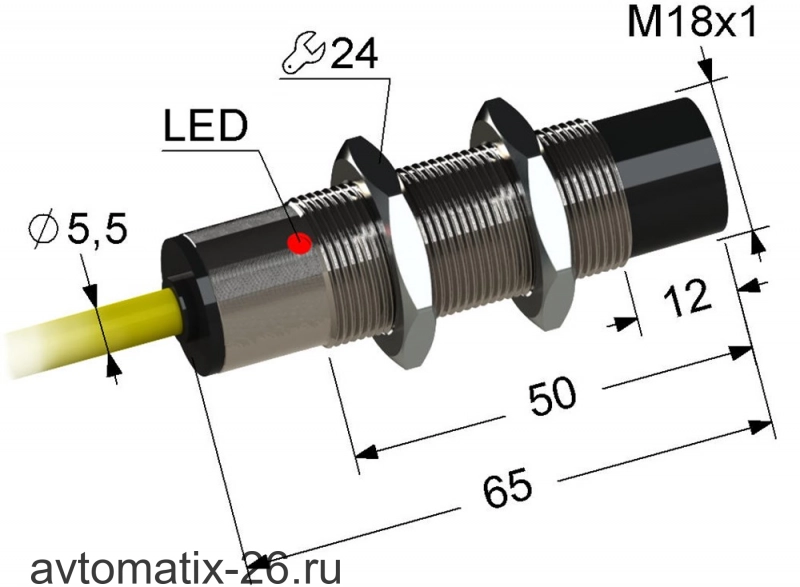Индуктивный датчик с аналоговым выходом Мега-К PS2D-18M65-8N91-K