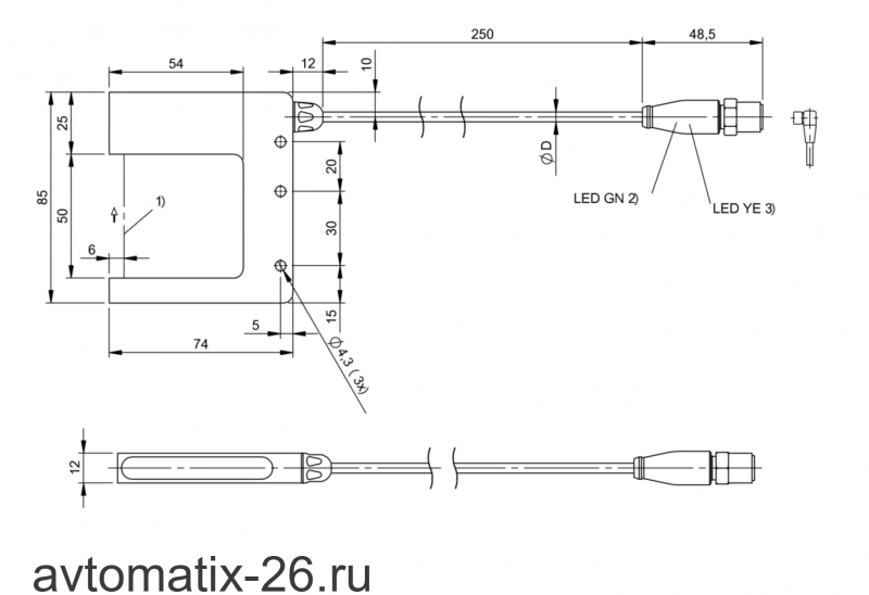 Щелевой датчик Balluff BGL 50F-001-00,2-S4