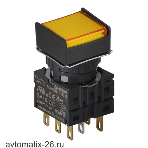 Кнопочный выключатель Autonics S16PRS-H3Y2C12